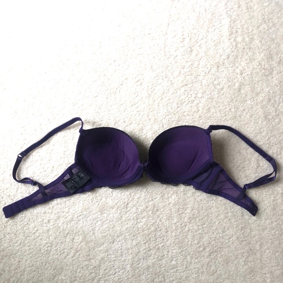 Purple and black lace bra - Picture 3 of 7